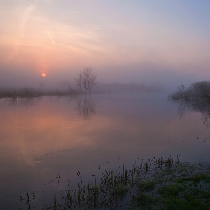Morning in the two flood
