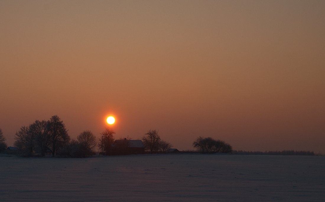 Morning outskirts of the village