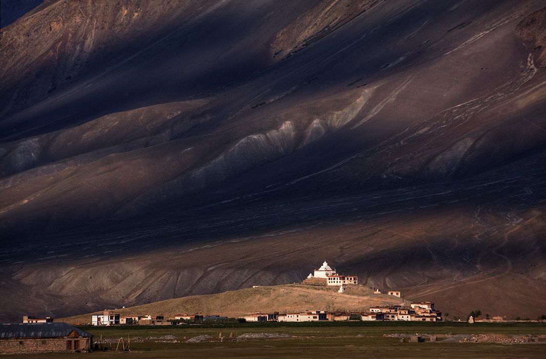 The temple in the village in the valley Pibiting Zanskar, Ladakh, Northern India
