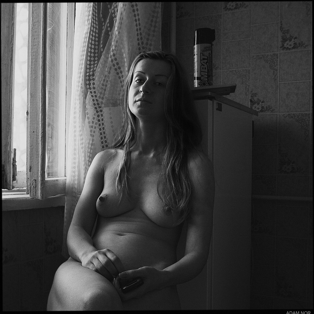 Portrait of Natalia in the kitchen