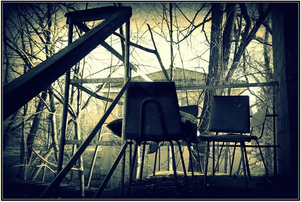 In an abandoned camp