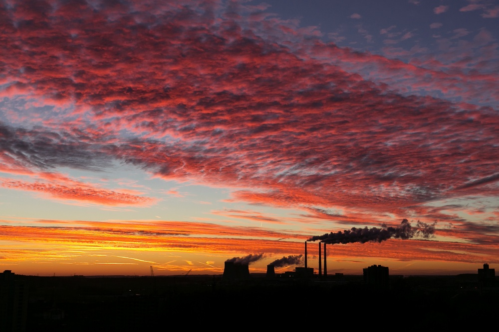 sunsets sunsets ... CHP-4 in the rays of the December solntsa2013