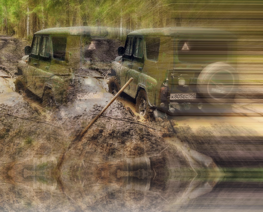 The steeper the jeep, the longer the walk behind the tractor