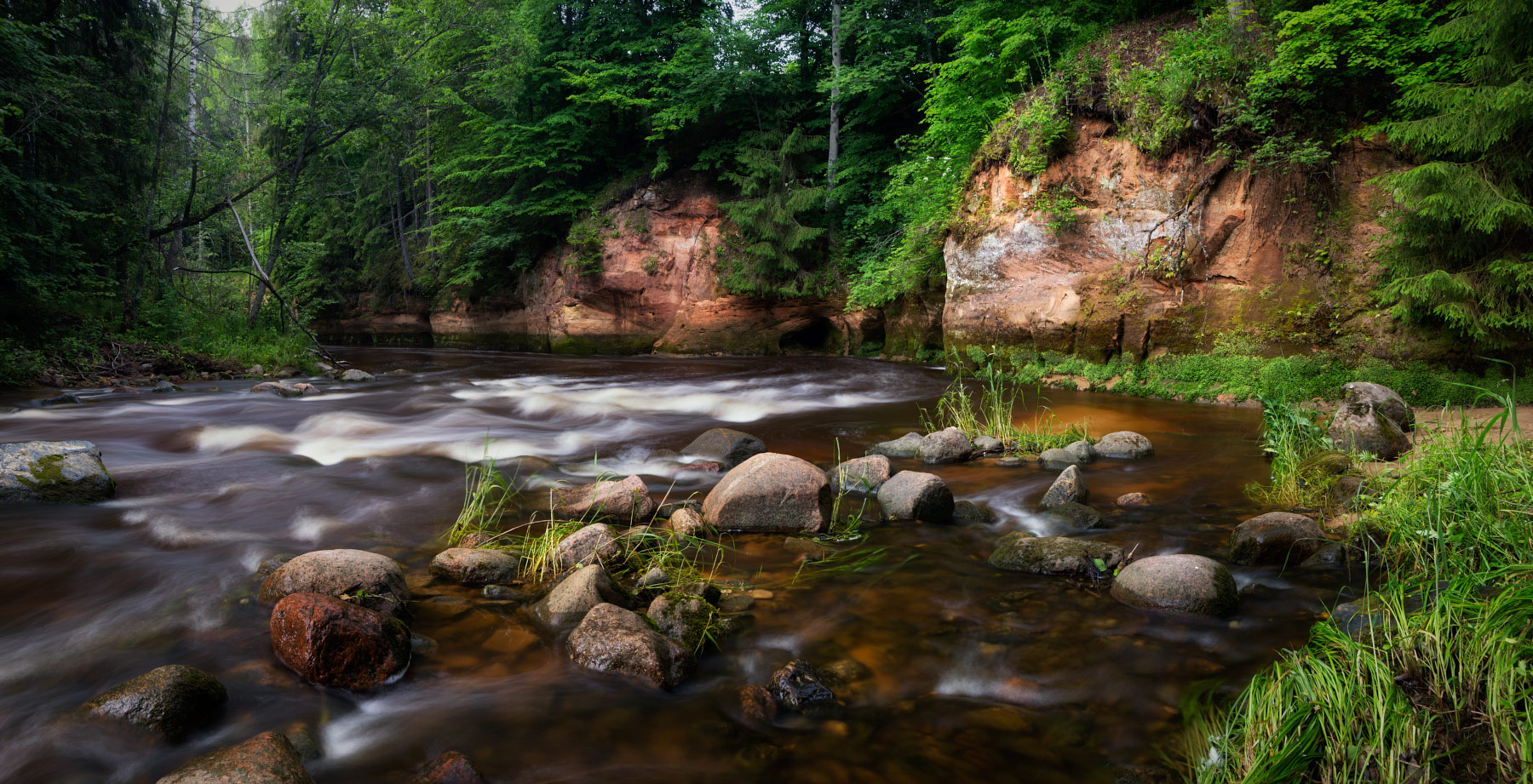 At the steep banks