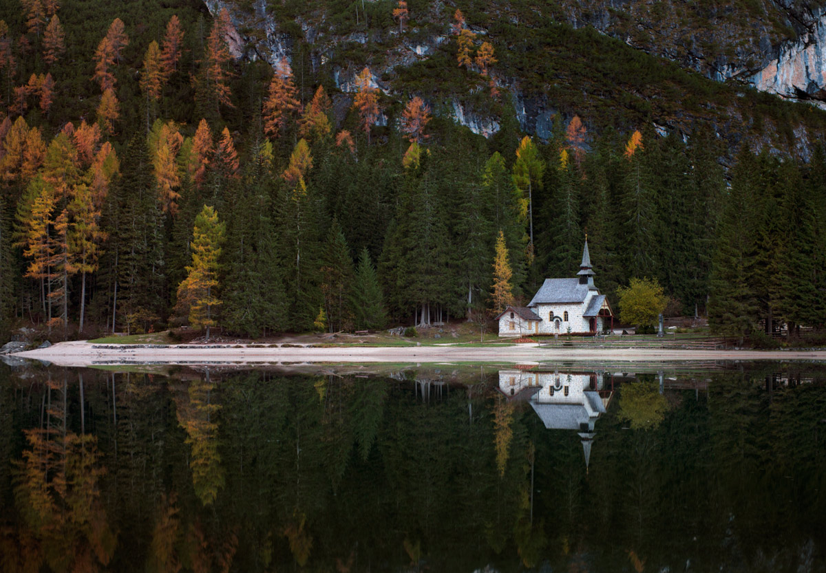 by the lake