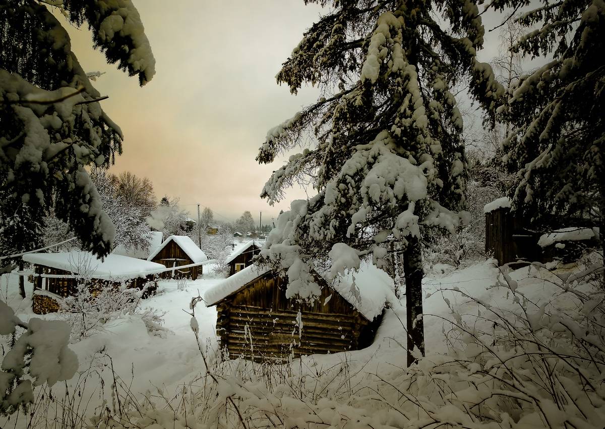 Village in the month of December ...