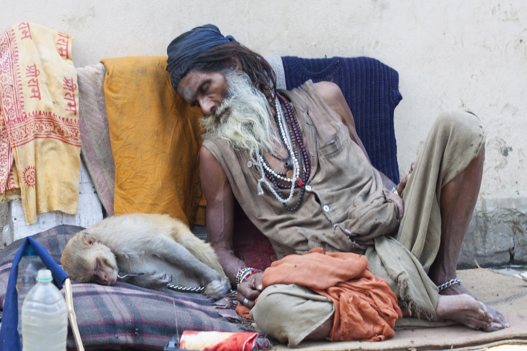 Sleeping in Varanasi