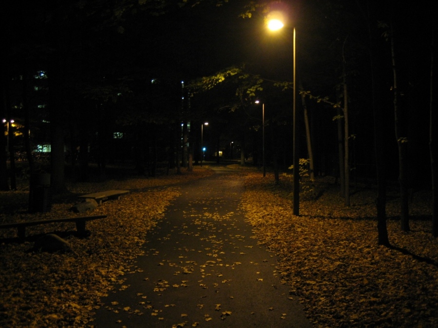 night, street lights ...