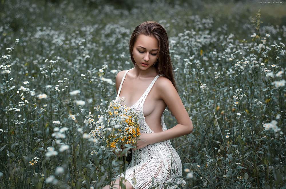 In chamomile field ...