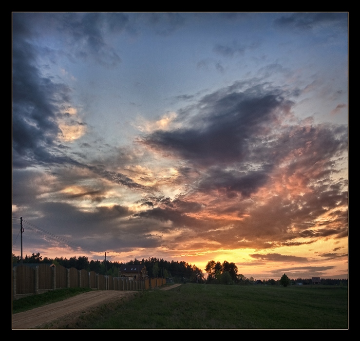 Blazing sunset ...
