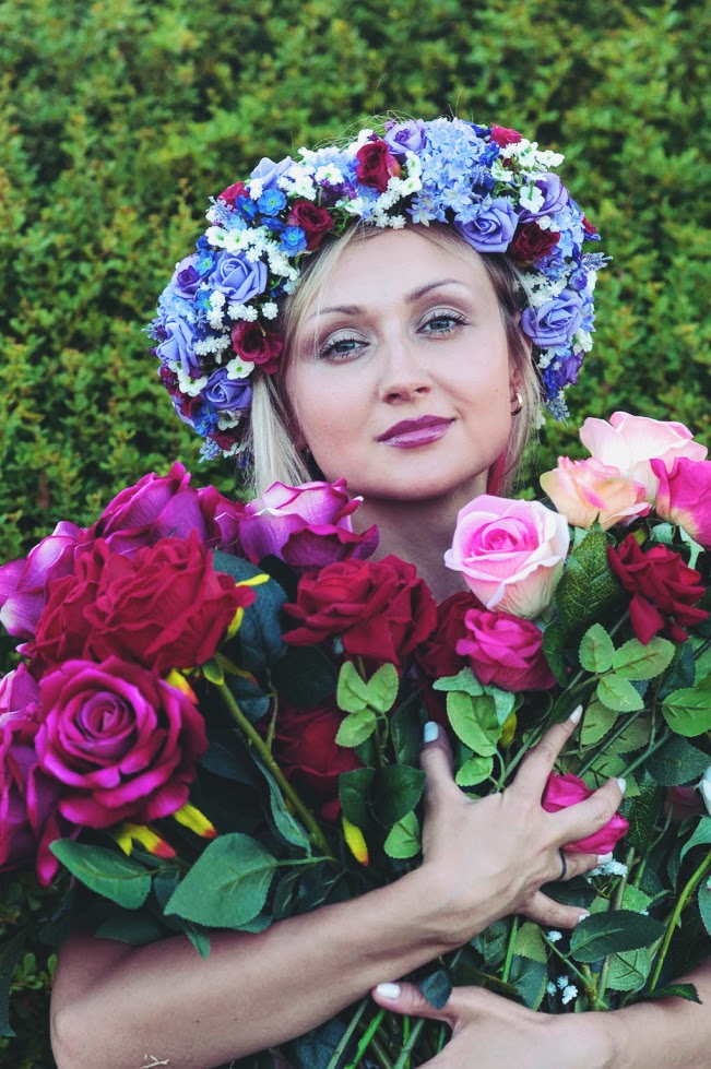 Girl with flowers