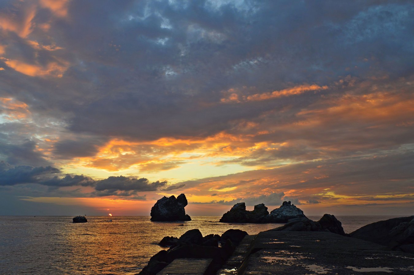 At sunrise