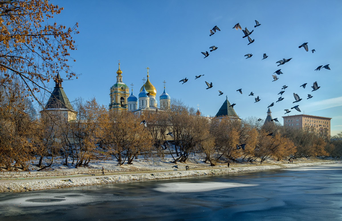 Новоспасский монастырь в Москве зимой