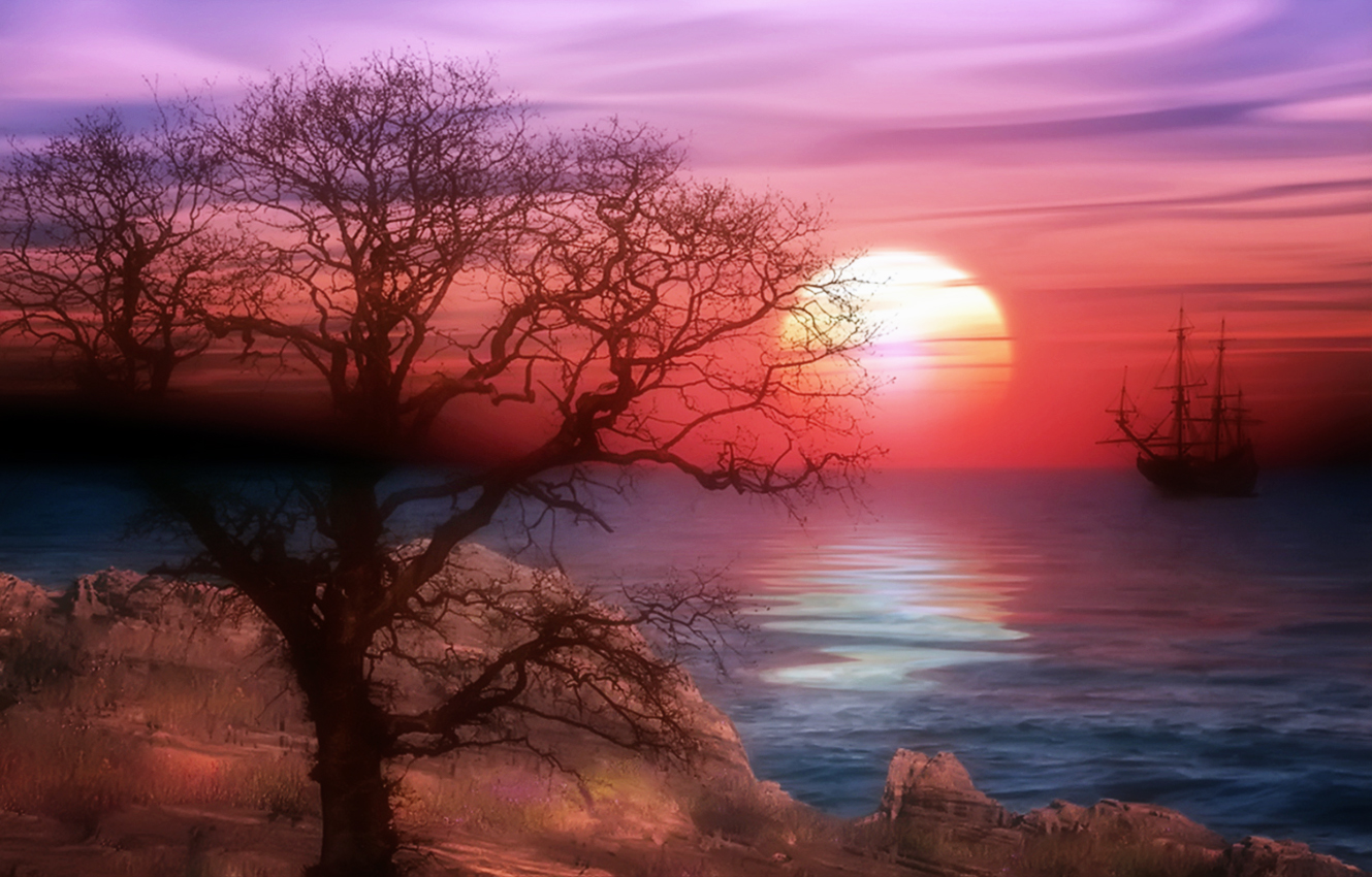 Red sun
