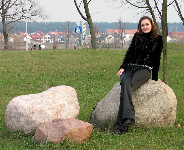 Elena on stone