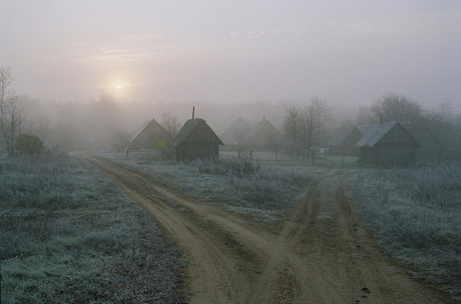 Фото деревня в тумане