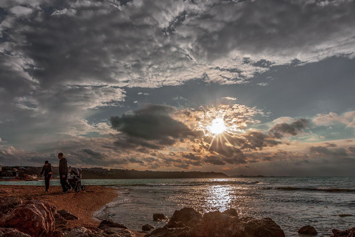 During sunset