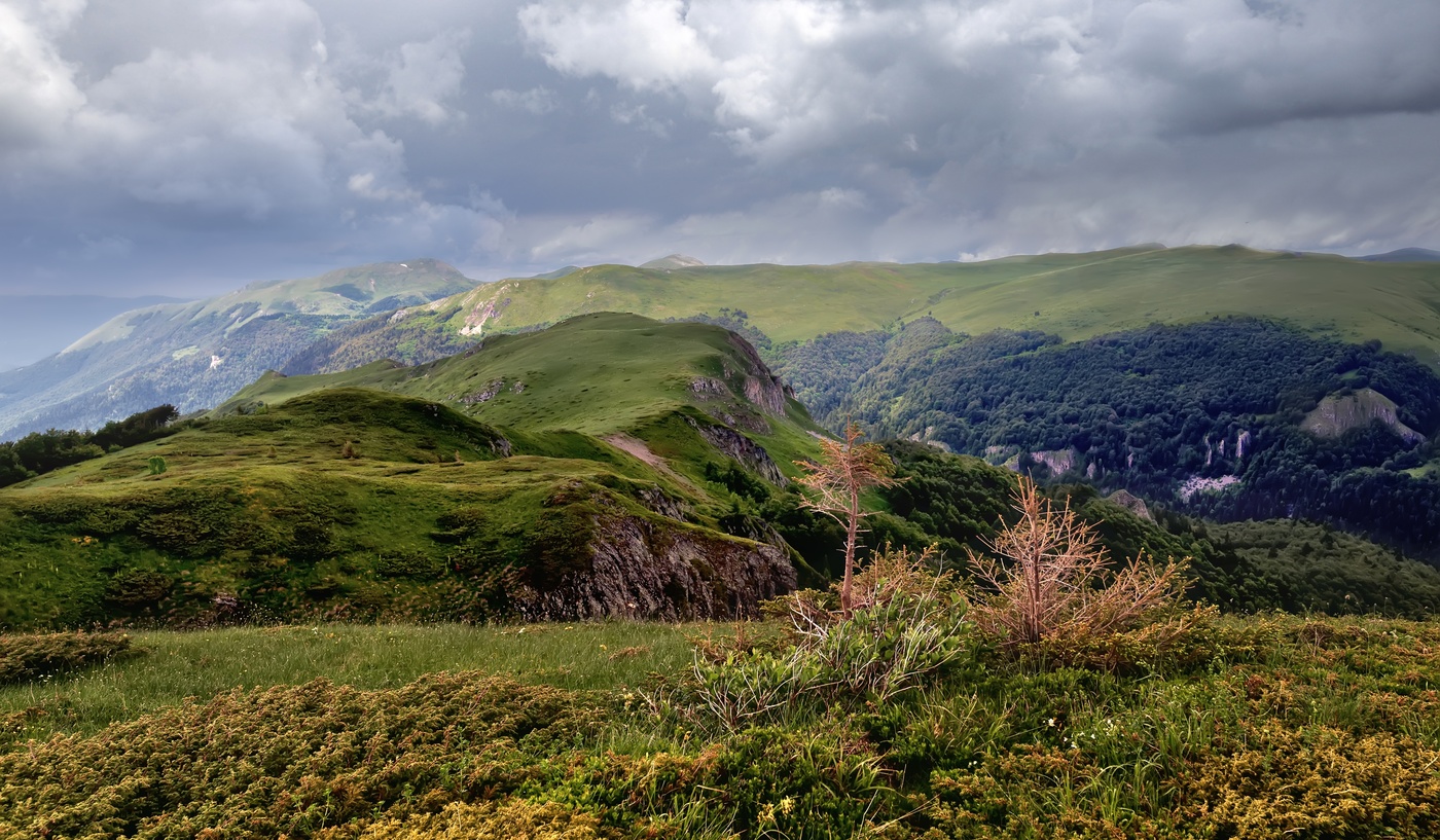 In the mountains.