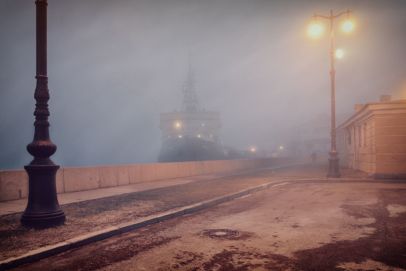 Misty evening.