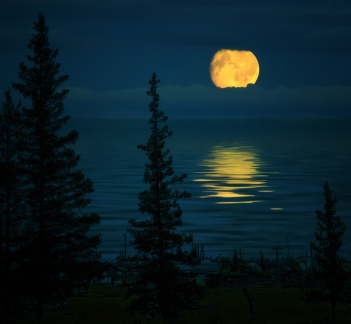 In the night...