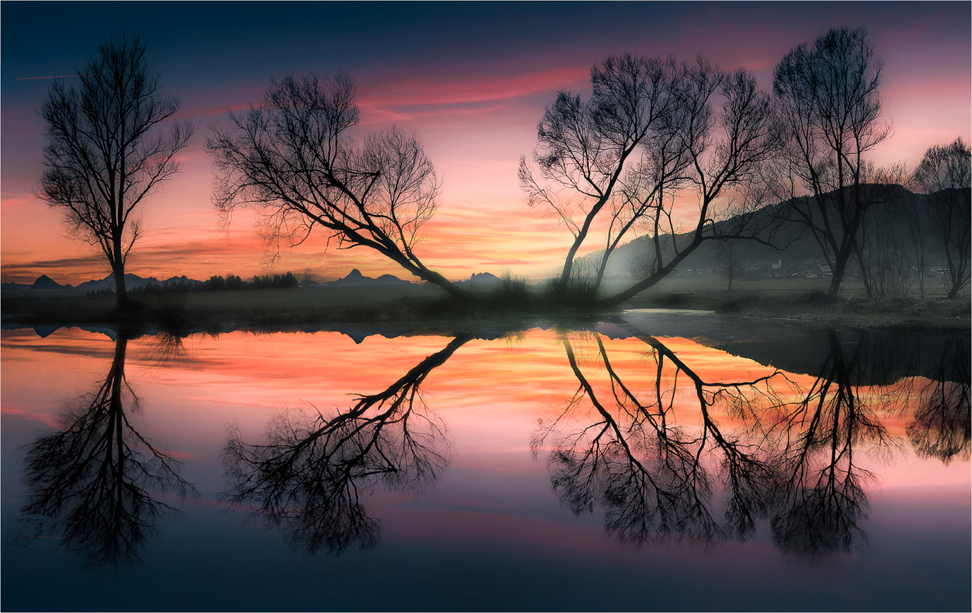 Abends am Teich