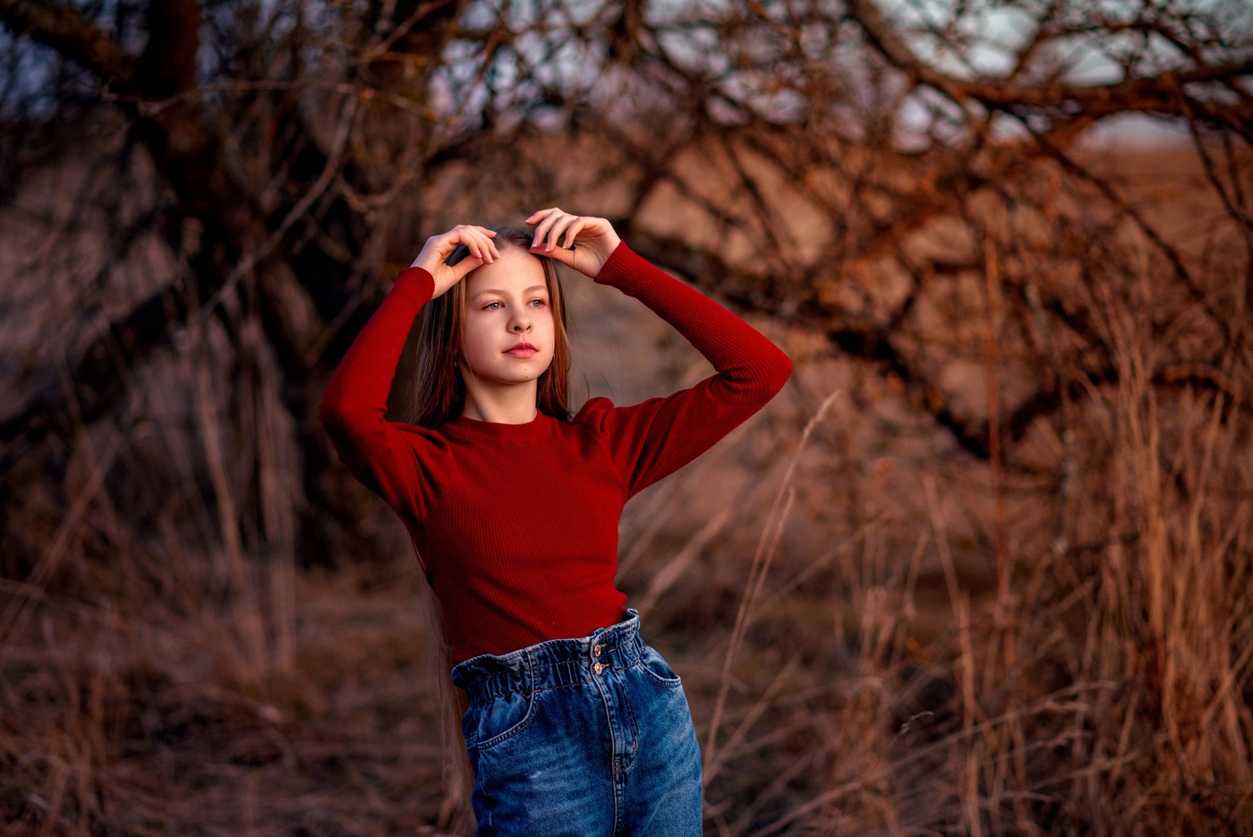 in the red