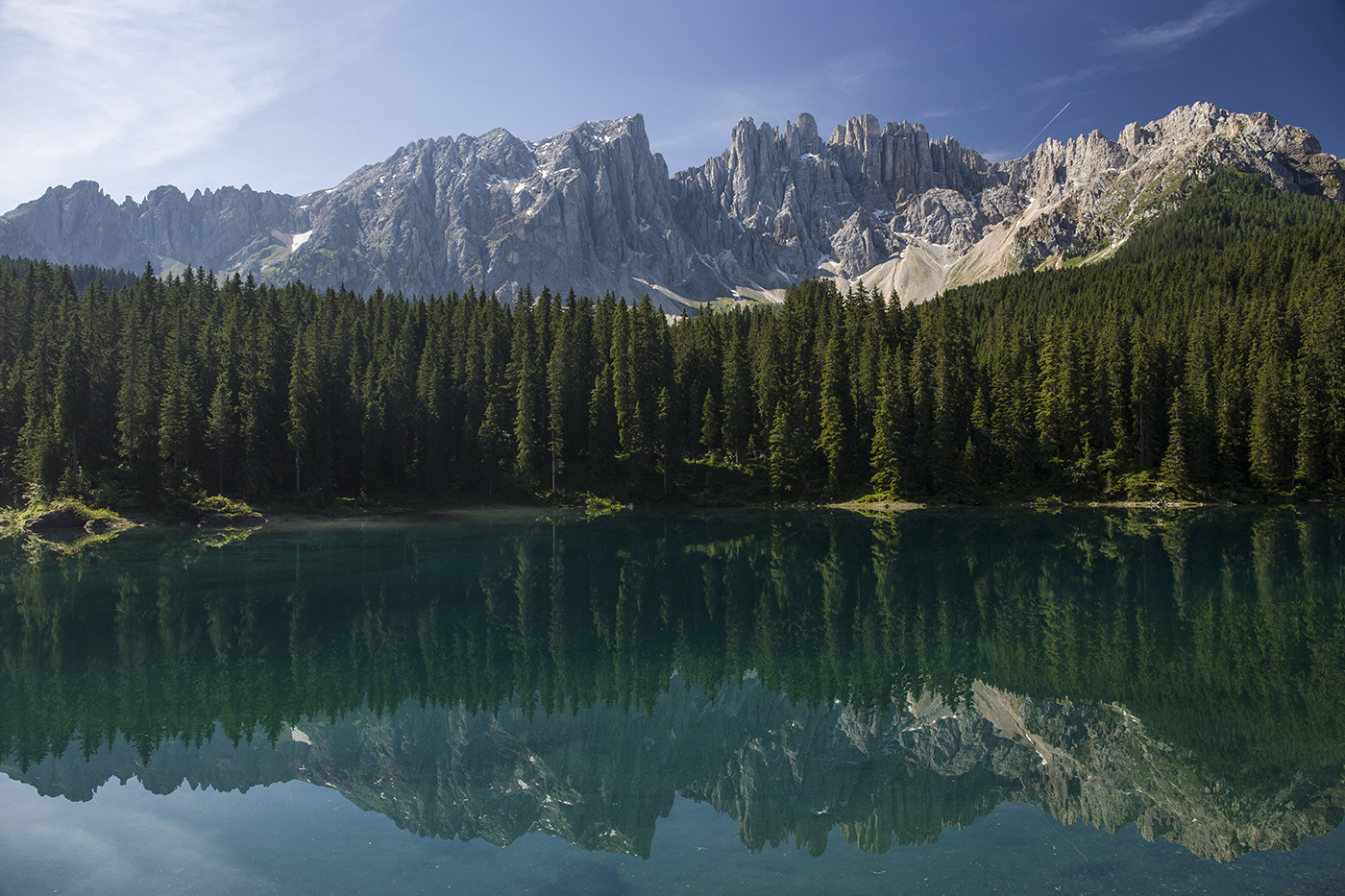 at the foot of the mountains